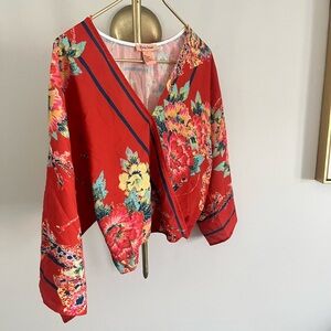 Flying Tomato summer bohemian floral Vibrant Floral top size S